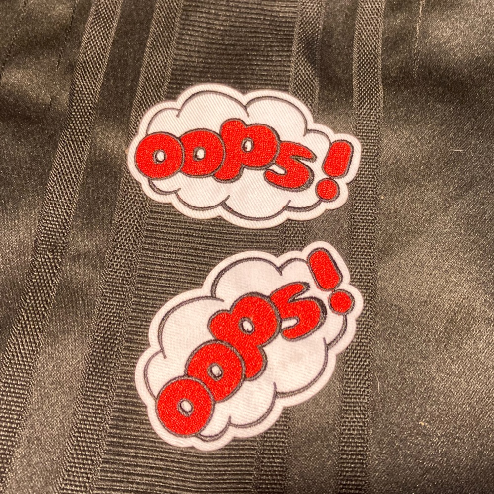 2 Pack “Oops” Iron on Patch